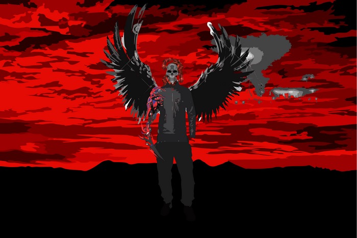 Death Angel with Mechanical Arm and Wings