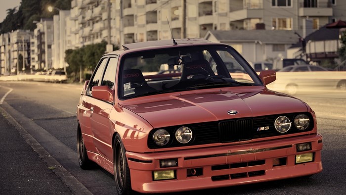 Red BMW E30 M3 Tuning Car