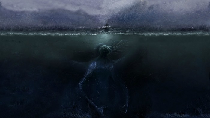 Giant Sea Monster Attacks Ship in Storm