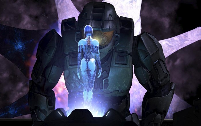 Cortana and Master Chief from Halo 3