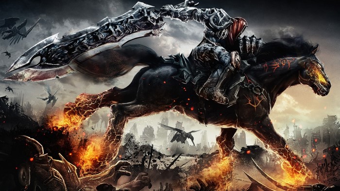 War from Darksiders on a fiery horse