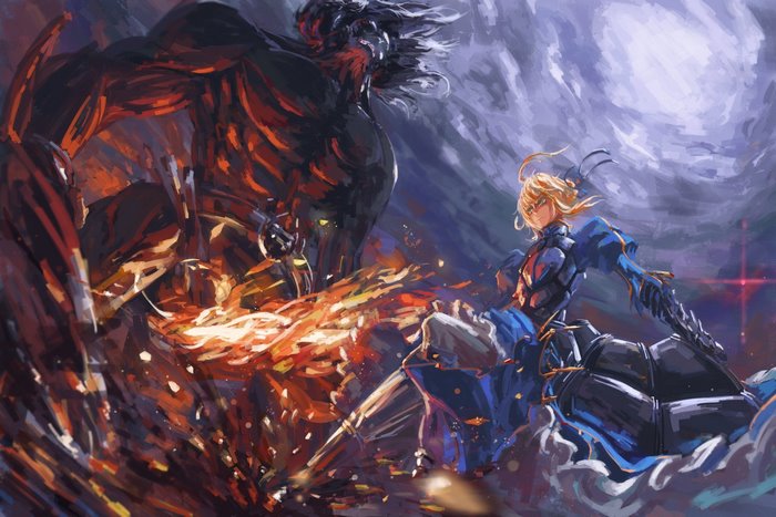 Saber and Berserker from Fate/stay night