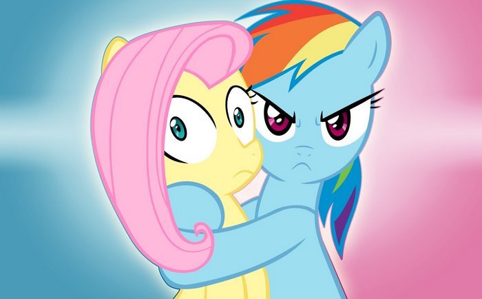 Fluttershy and Rainbow Dash from My Little Pony