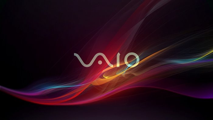 Sony VAIO abstract colorful light streaks