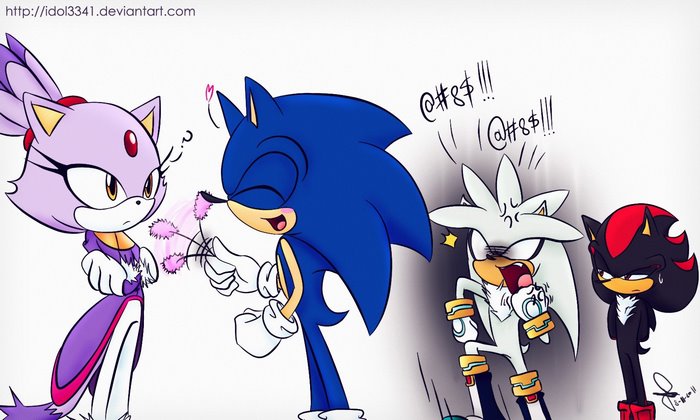 Sonic and Friends in a Playful Moment