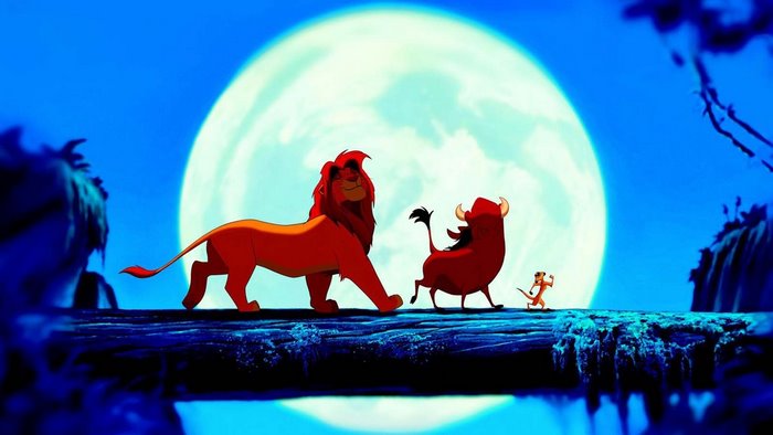 Simba, Timon, and Pumbaa from The Lion King