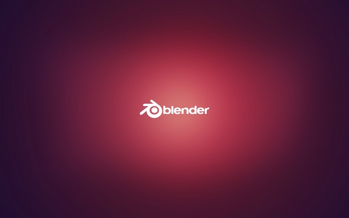Blender logo on a gradient background