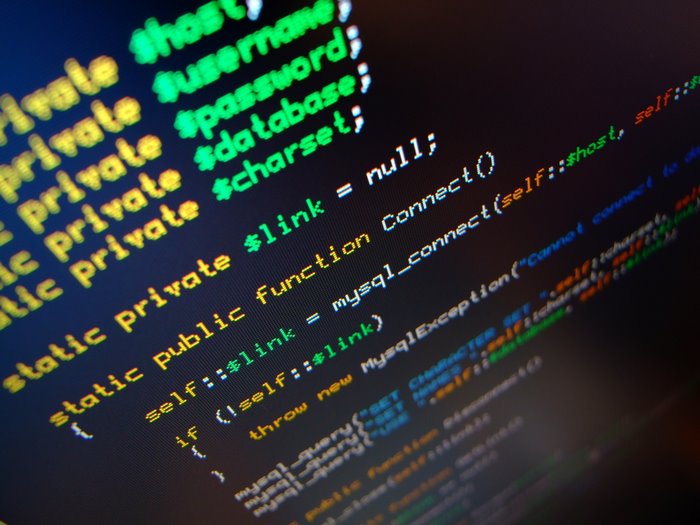 PHP code on a computer screen