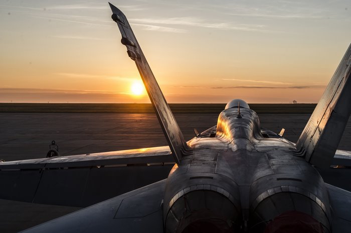 F/A-18 Hornet at Sunrise