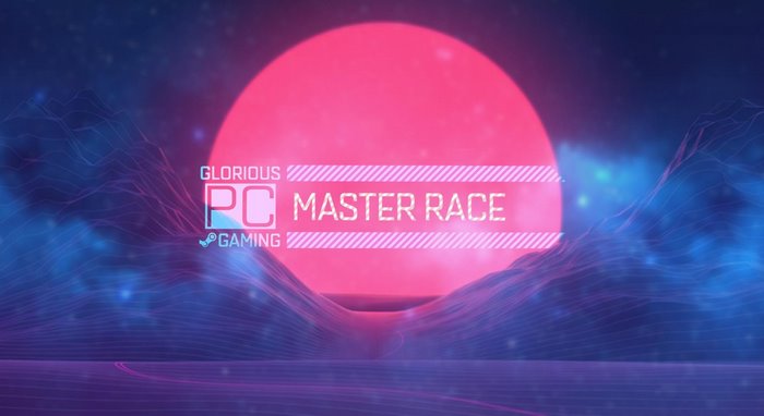 Glorious PC Master Race Gaming Retro Sunset
