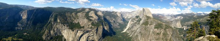 Yosemite National Park panorama with Half Dome