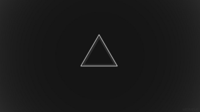 Minimalist triangle on a dark background