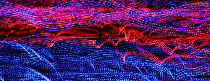 Abstract light trails visualization 4K