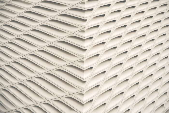 Abstract architectural facade with repeating pattern