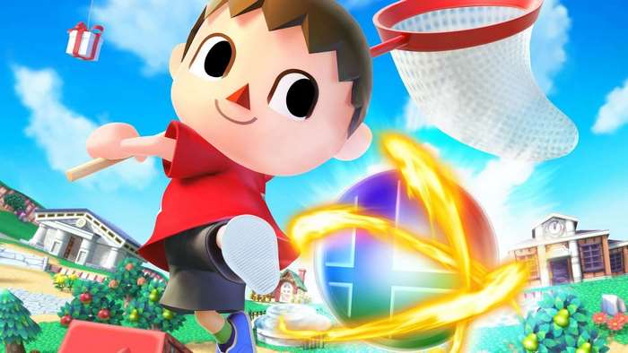 Villager from Animal Crossing in Super Smash Bros.