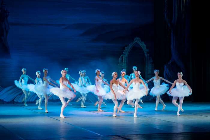 Elegant Ballet Dancers Performing on Stage