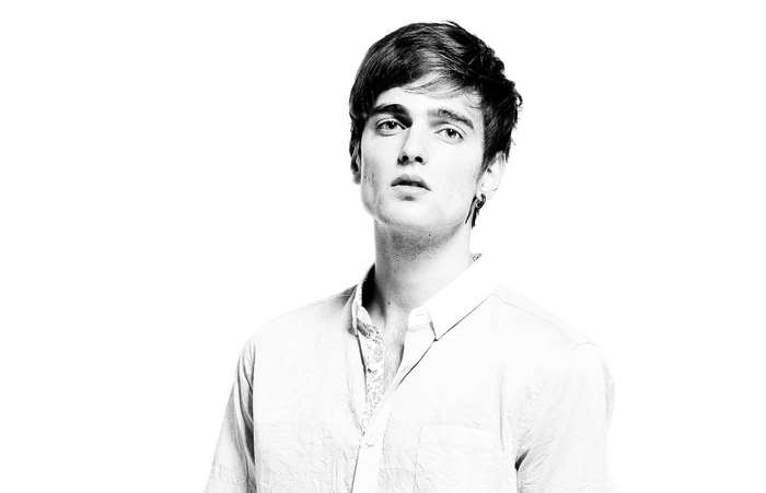 Black and white portrait of a young man