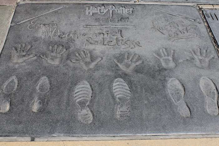 Harry Potter stars' handprints and footprints at TCL Chinese Theatre