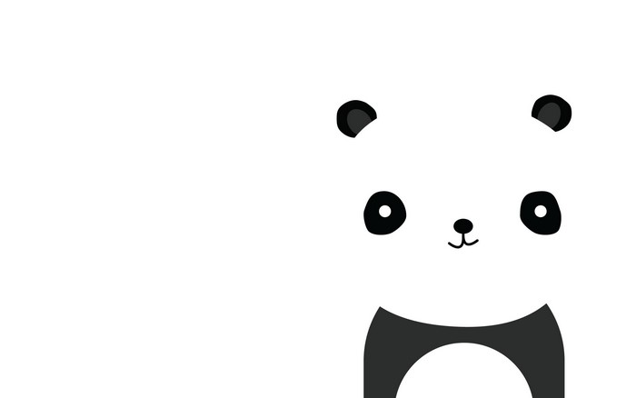 Minimalist Panda Face Illustration