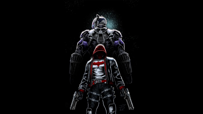 Red Hood and Batman from Arkham Knight