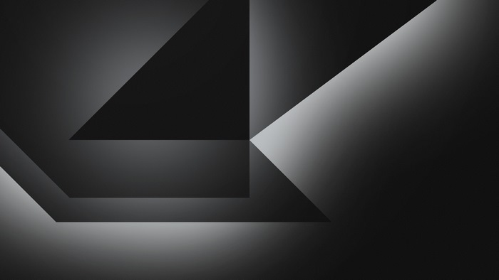 Abstract dark shapes with light gradients