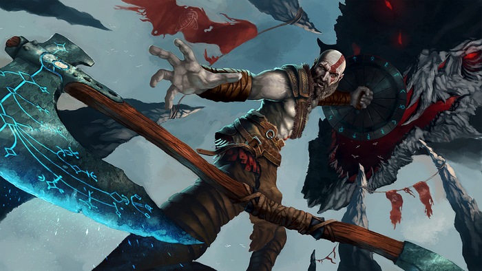 Kratos from God of War with Leviathan Axe