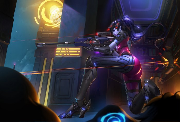 Widowmaker from Overwatch artwork 4K