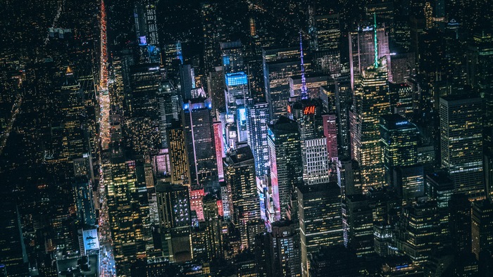 New York City Night Lights 4K