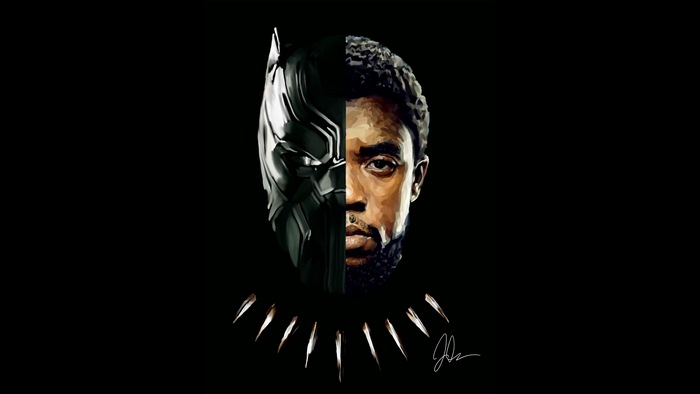 Black Panther artwork of Chadwick Boseman