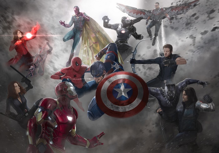Captain America Civil War Avengers Team Battle
