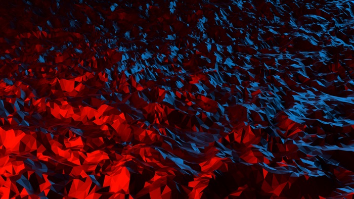 Abstract low poly red and blue digital art