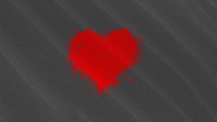 Red Heart on Textured Background 4K