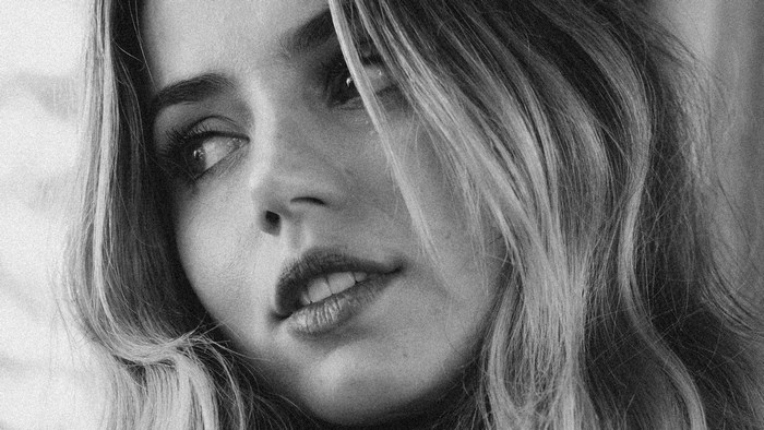 Ana de Armas monochrome portrait