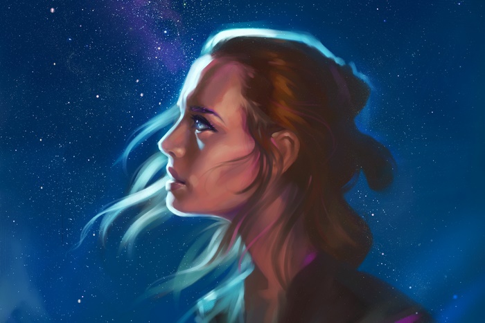 Rey from Star Wars artwork