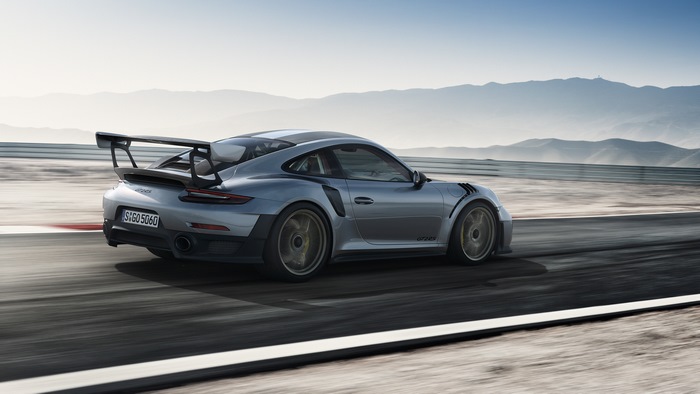 Porsche 911 GT2 RS on a Racetrack
