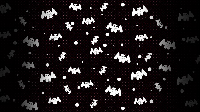 Marshmello character pattern on dark background