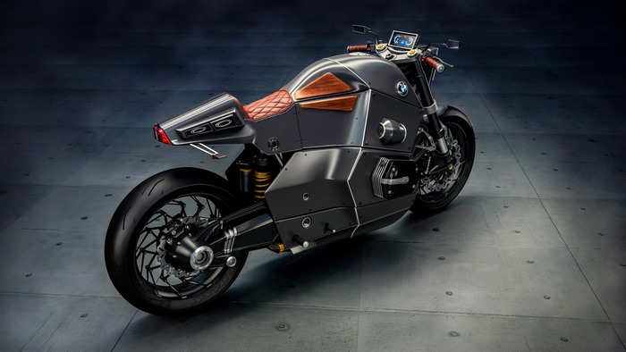 BMW concept motorcycle with wood accents