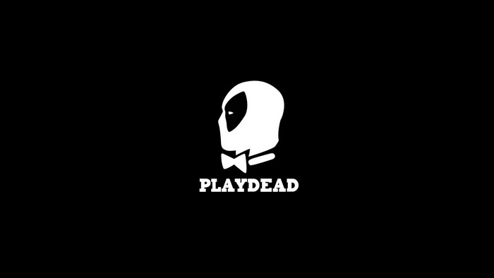 Playdead logo with Deadpool-like character