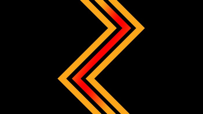 Abstract Yellow and Red Zigzag on Black