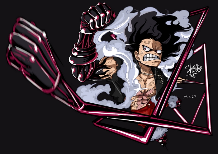 Monkey D. Luffy from One Piece in Gear Fourth