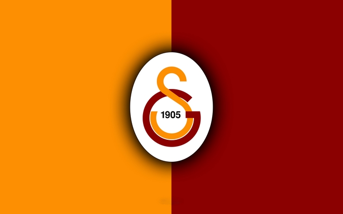Galatasaray S.K. logo on orange and red background