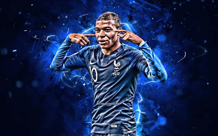 Kylian Mbappé in French National Team Jersey