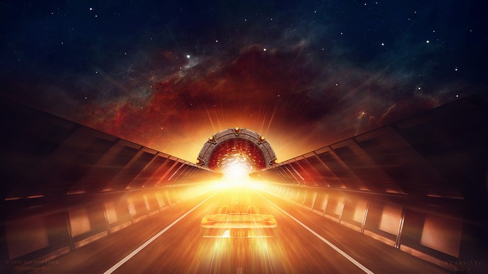 Stargate SG-1: Car traveling through a stargate