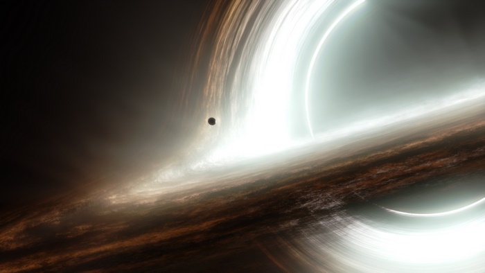 Stunning Black Hole with Orbital Disk and Celestial Body