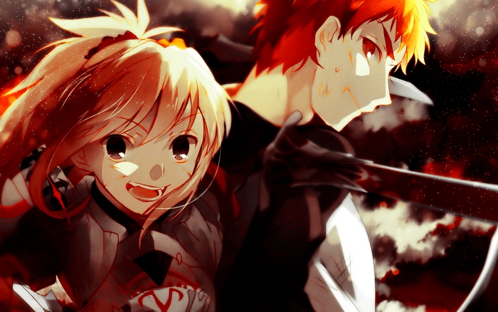 Mordred and Shirou Emiya from Fate/Apocrypha