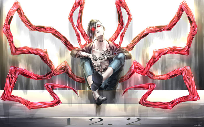 Uta from Tokyo Ghoul with Kagune
