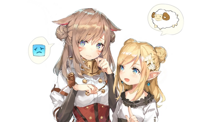 Miqo'te and Lalafell from Final Fantasy XIV