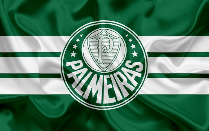 Sociedade Esportiva Palmeiras logo on green and white flag