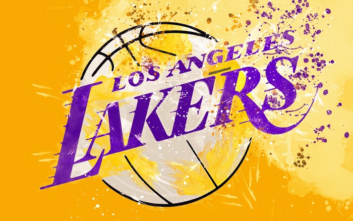 Los Angeles Lakers Logo with Basketball