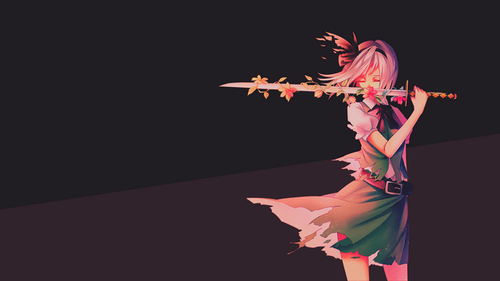 Youmu Konpaku with a Katana